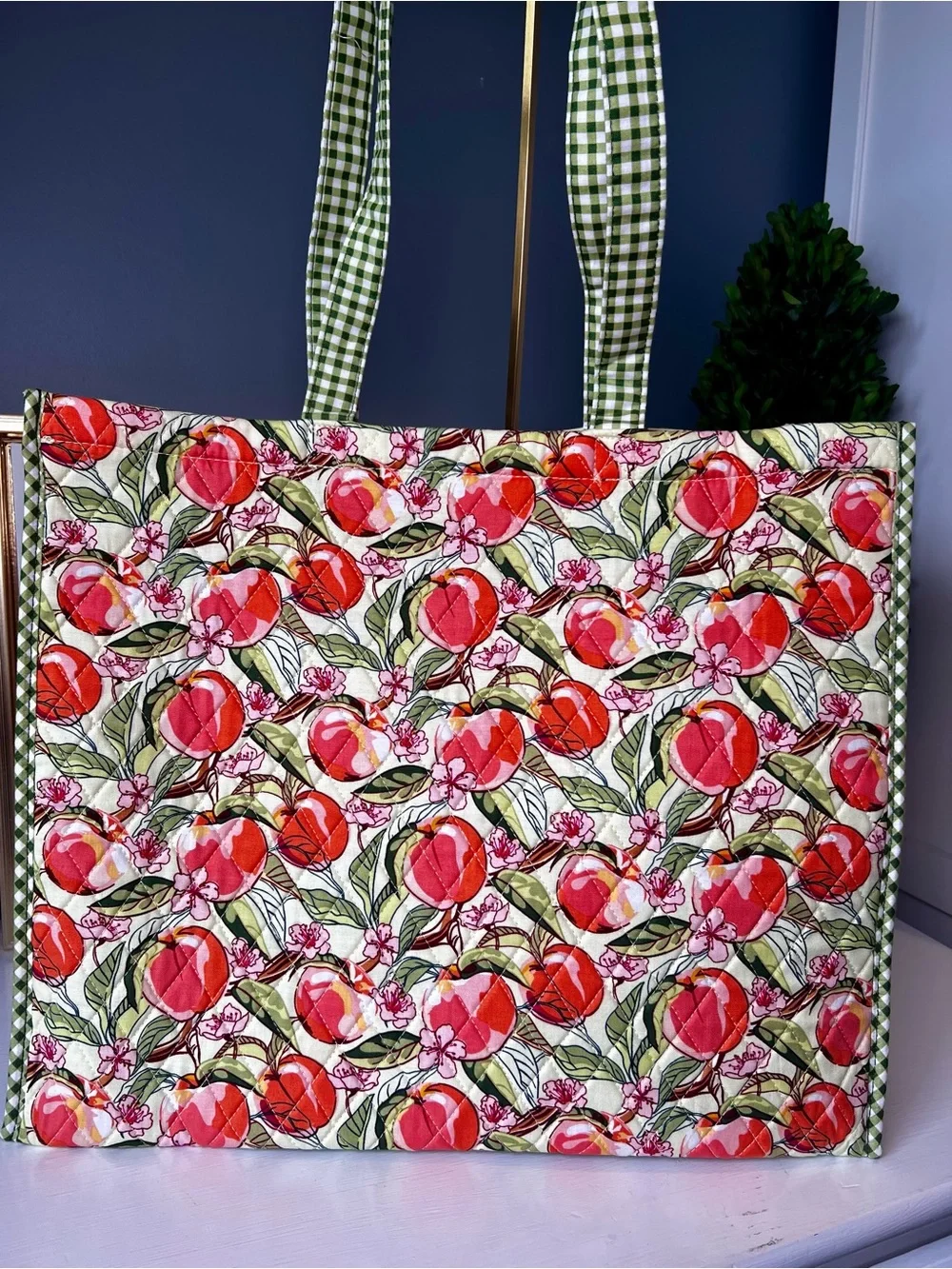 Vera Bradley x Bath & Body Works Peach Orchard Quilted Tote Floral Market Bag
